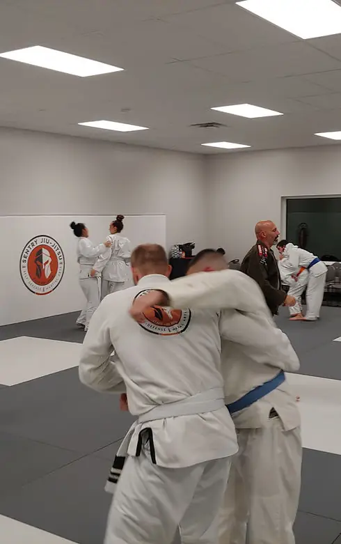 Adults training Brazilian Jiu-Jitsu at Sentry Jiu-Jitsu near Boyertown